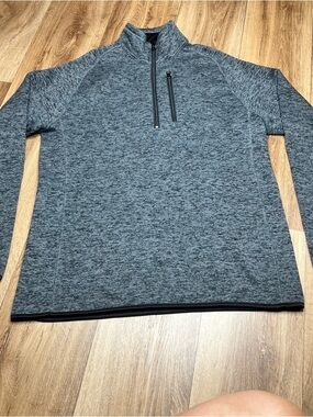Men’s Stetson Quarter zip Sweater Gray Large